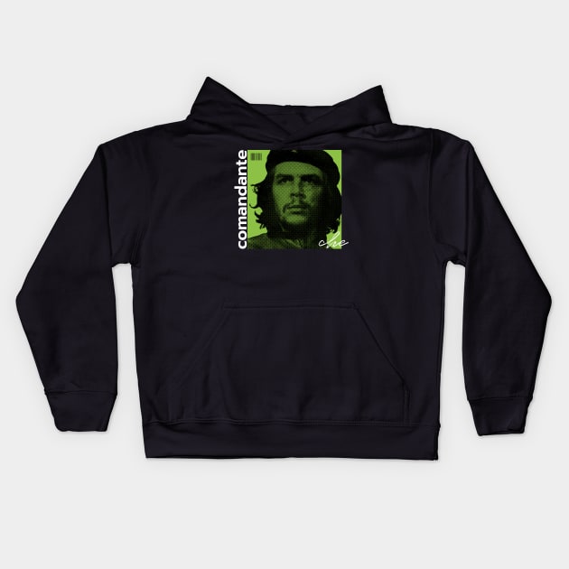 comandante che Kids Hoodie by purplecrowshub